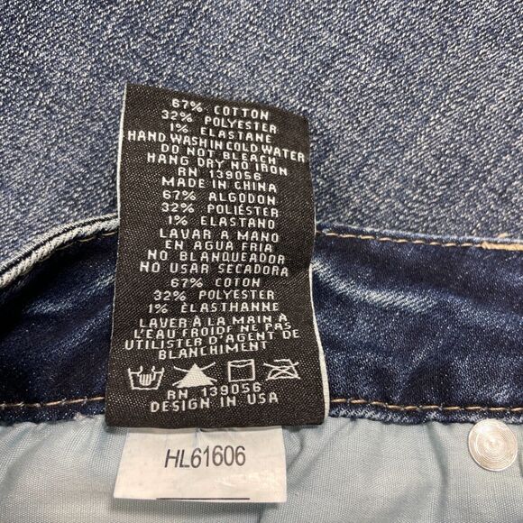 Grace Jeans 31 Easy Fit NEW Wide Decorated Leg Cotton Blend Raw Leg - Picture 7 of 12